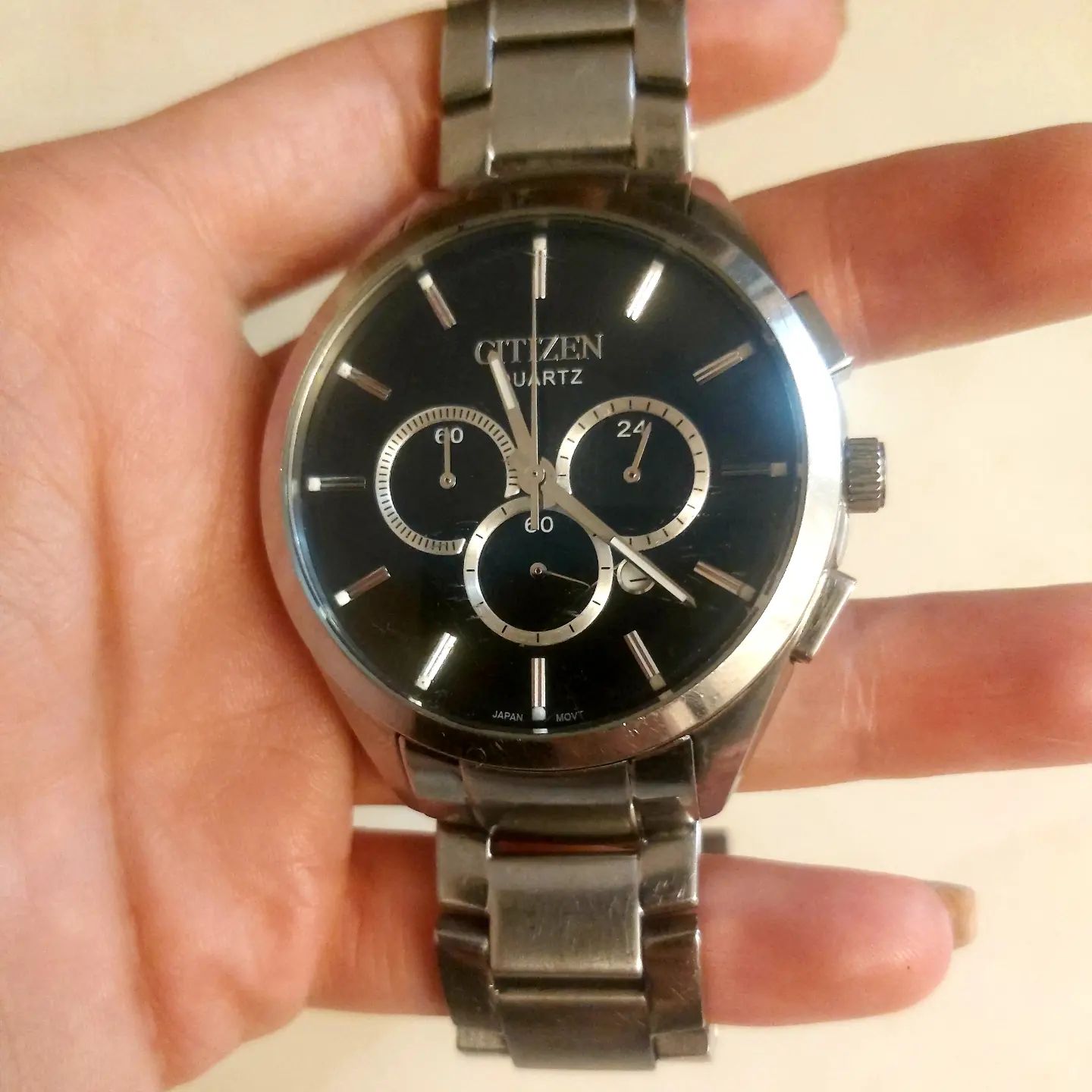 سیتیزن⌚ اورجینال ژاپن سه موتور فعال کرنوگراف تقویم تمام استیل