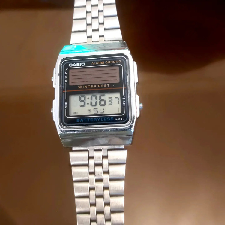 کاسیو ⌚ سولار دیجیتال ژاپن کرنوگراف آلارم تمام استیل ضد