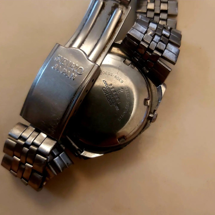 سیکو⌚ اورجینال ژاپن اتوماتیک موتور۶۳۰۹ تقویم تمام استیل آنتیک #وستن_واچ_سوئیس