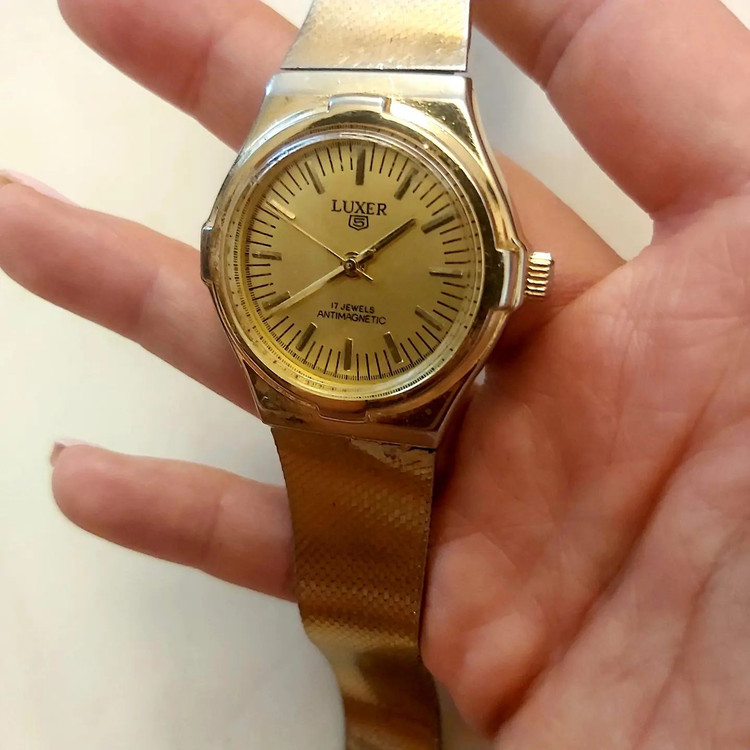 لوکسر ⌚ کوکی موتور سوئیس تمام استیل ۱۷ جواهر بسیار