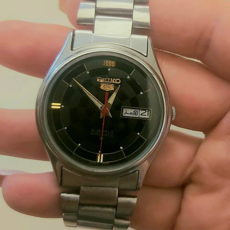 سیکو۵⌚ اورجینال ژاپن تمام استیل اتوماتیک زنگ ثابت تقویم بسیار