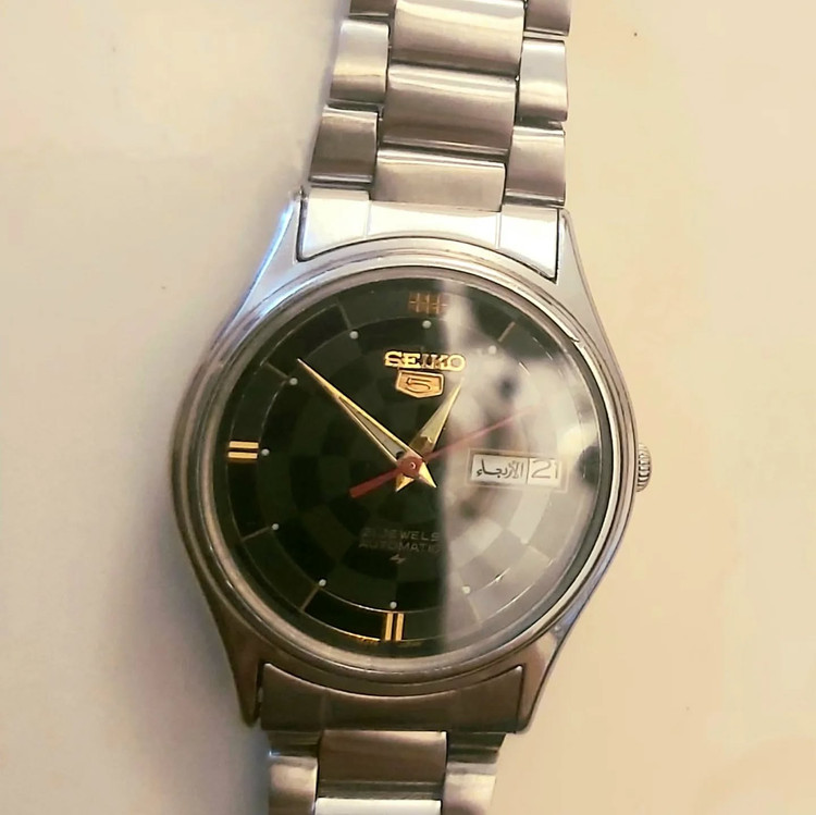 سیکو۵⌚ اورجینال ژاپن تمام استیل اتوماتیک زنگ ثابت تقویم بسیار