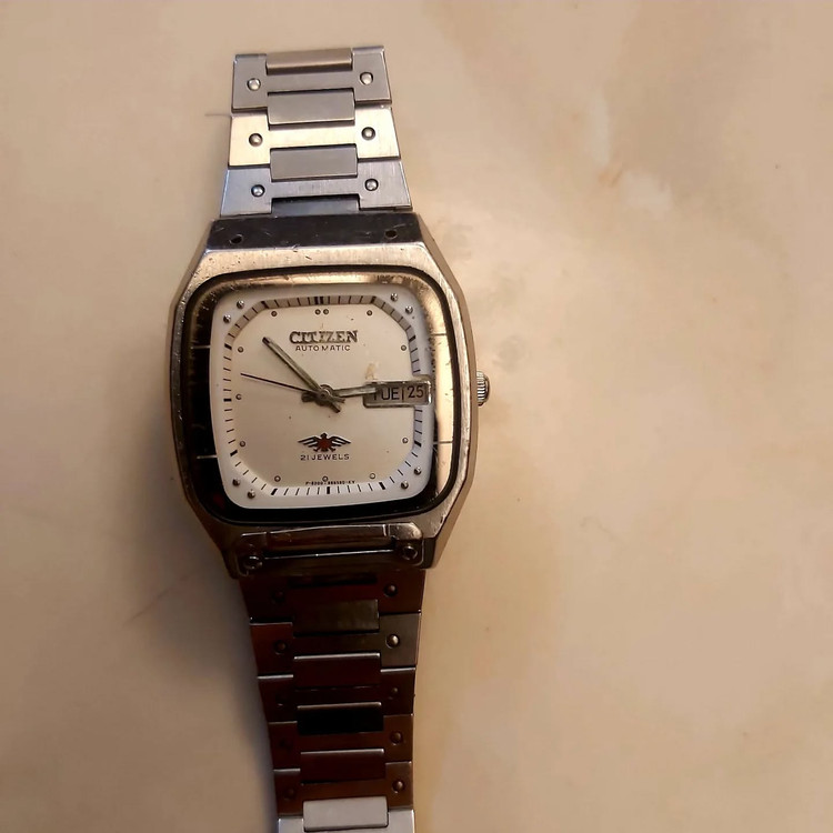 سیتیزن⌚ اورجینال اتوماتیک ژاپن تمام استیل تقویم دار ۲۱ جواهر