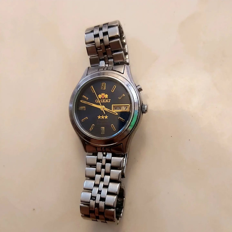 اورینت⌚ اورجینال ژاپن تمام استیل تقویم سالم و دقیق بسیار