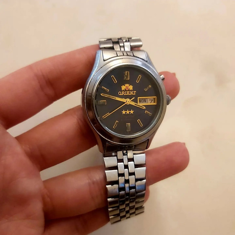 اورینت⌚ اورجینال ژاپن تمام استیل تقویم سالم و دقیق بسیار