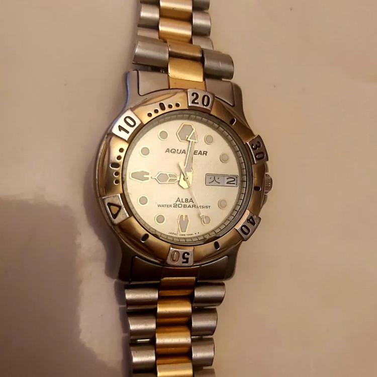 سیکو آلبا⌚ اورجینال ژاپن تمام استیل ضد آب تقویم زیبا