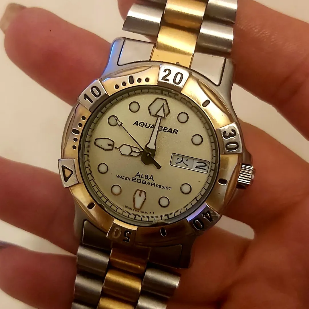 سیکو آلبا⌚ اورجینال ژاپن تمام استیل ضد آب‍ تقویم زیبا