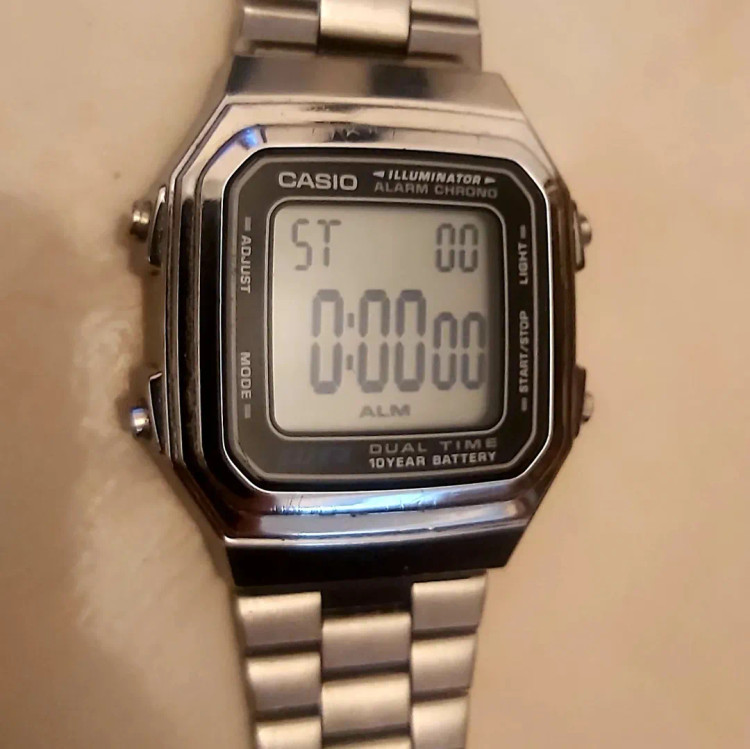 کاسیو⌚ اورجینال موتور ژاپن آلارم بک لایت چراغ باطری ۱۰