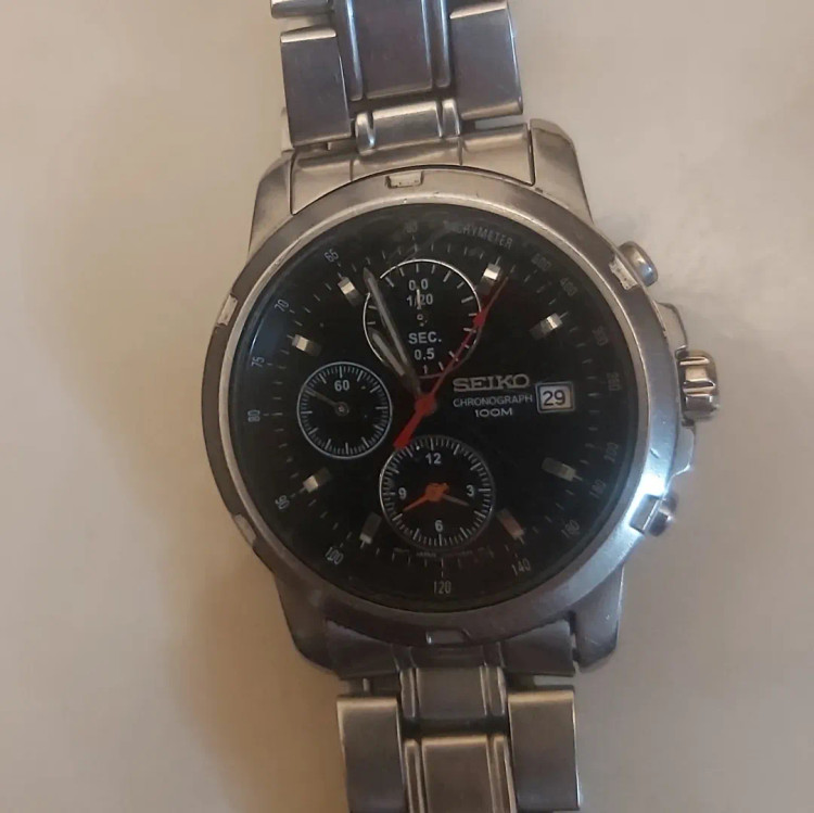 سیکو⌚ اصل ژاپن موتور سیکو تایم ضد زنگ تقویم کرنوگراف
